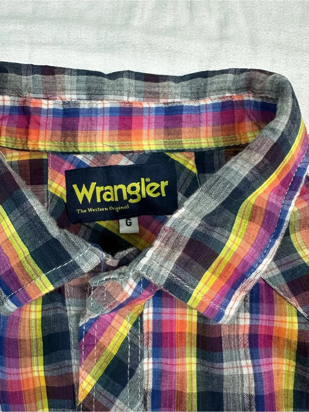 Wrangler Men's Multicolor Plaid Western Shirt